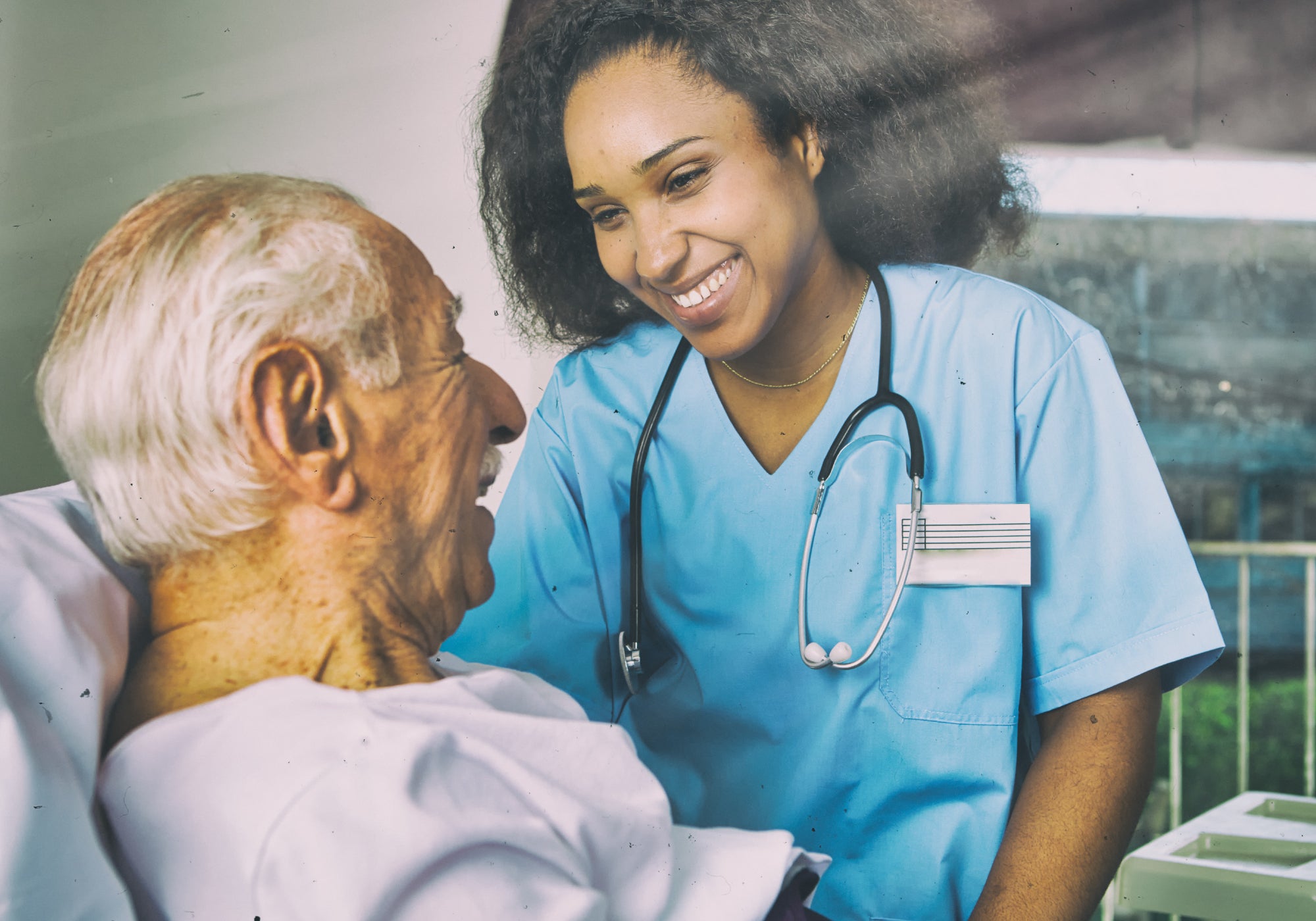 nurse talking to a patient