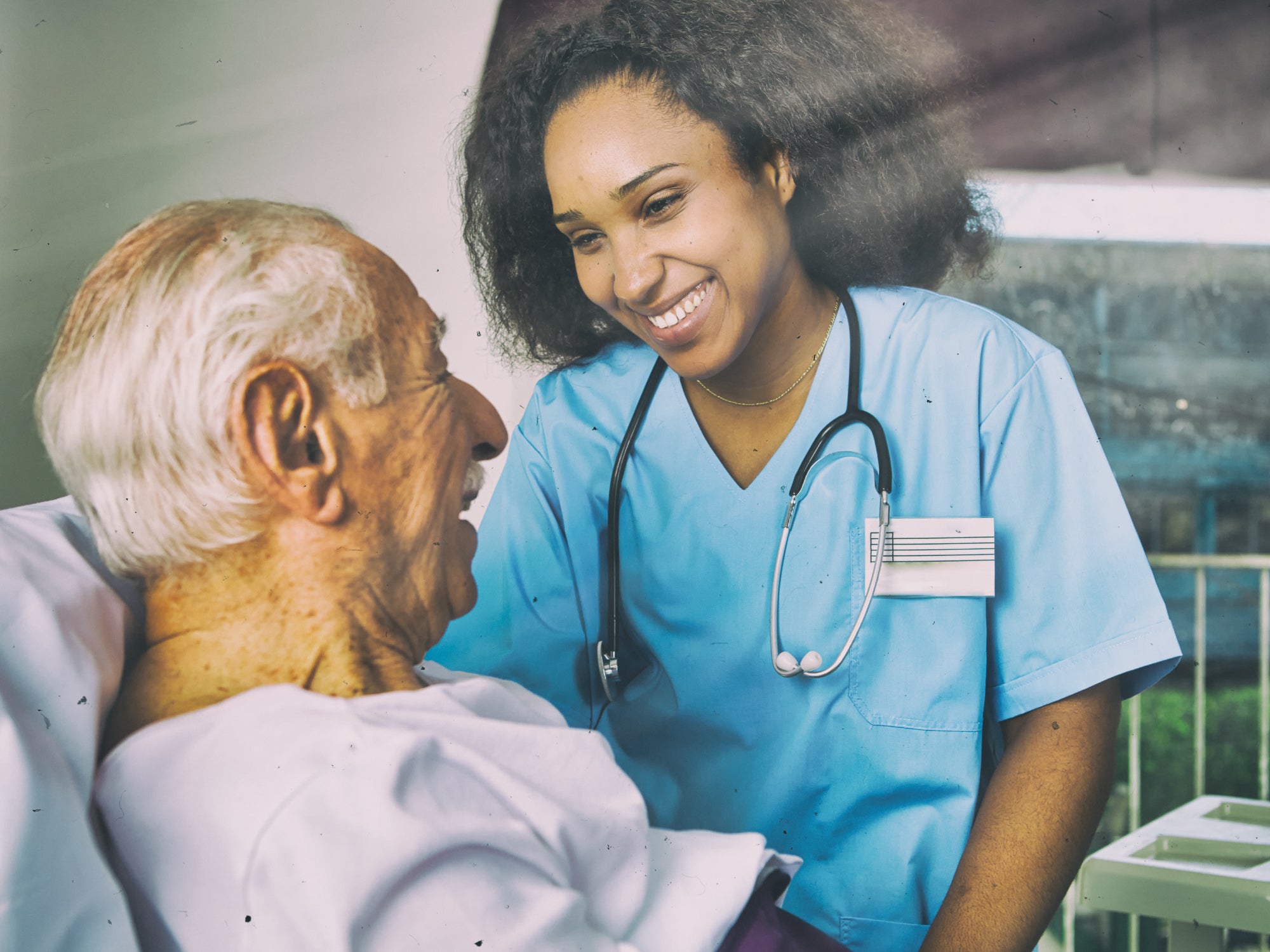 nurse talking to a patient